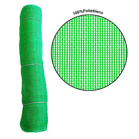 Tela Mosquiteiro Verde 50% Polietileno  1,50 x 20 metros lineares