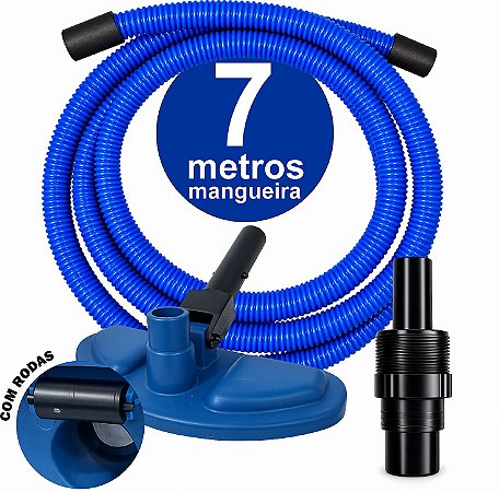 Kit Mangueira 7 M + Aspirador - Universal - Reduz em ate 60% consumo da agua na aspiração