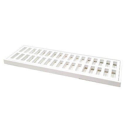 Ralo Linear Grelha de Resina - Branco - 15x50 Cm