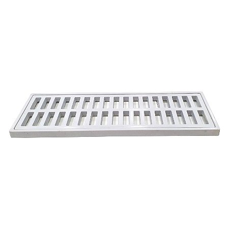 Ralo Linear Grelha de Resina - Cinza - 15x50 Cm