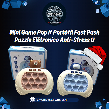 Fast Push Game Pop It Mini Gamer Console Anti Stress Eletrônico