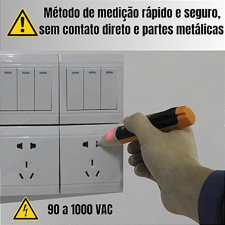 Caneta Teste Detectora Tensão Voltagem Sinal Sonoro