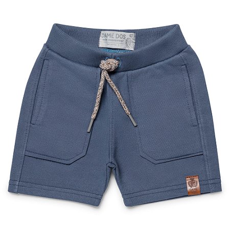 Bermuda Infantil Bolso Cargo Azul Jeans - Tam G a 8