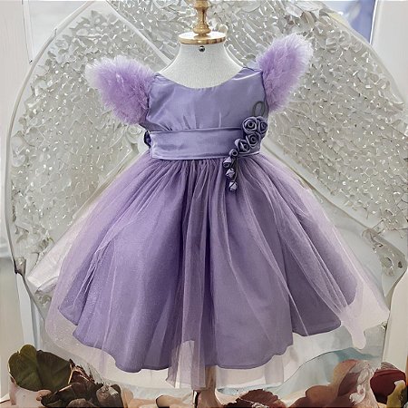 Vestido Infantil Rodado de Festa Lilás - Petit Nini | Oferta de Acessórios  e Roupas para Bebês e Crianças