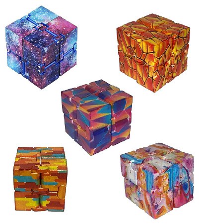 Infinity Cube - Cubo Infinito Colorido Fidget Anti Stress