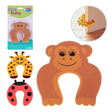 Kit 3 Travas de Porta Baby Antiesmagamento em EVA