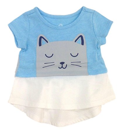 Camiseta Gatinho Babado