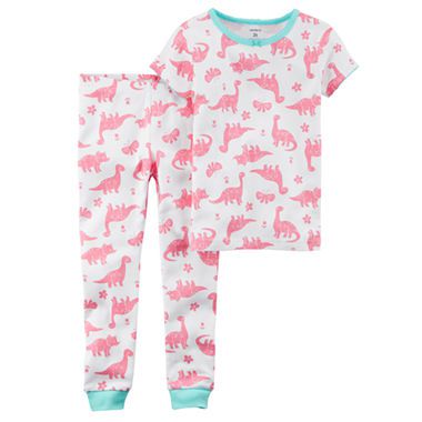 Conjunto Pijama 2 Peças Dinossauro Rosa Carter´s