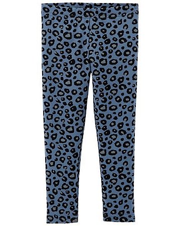 Calça Legging Leopardo Azul