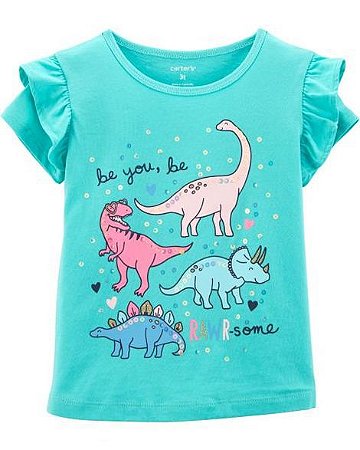 Camiseta Manga Flutter Dinossauro