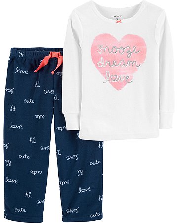 Pijama 2 Peças Flanelado Snooze Dream Love