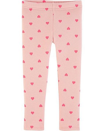 Calça Interior Flanelado Corações Pink
