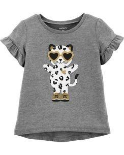 Camiseta Jersey Leopardo Hi-Lo