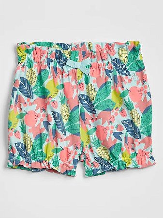 Shorts Bubble Folhas Gap
