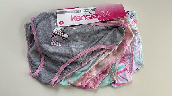 Kit com 7 Calcinhas Kensie Girl