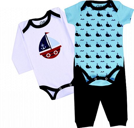 KIT 2 BODIES (MC+ML) E CALCA MENINO