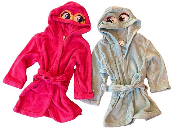 ROUPAO COM CAPUZ OLHINHOS TIP TOP