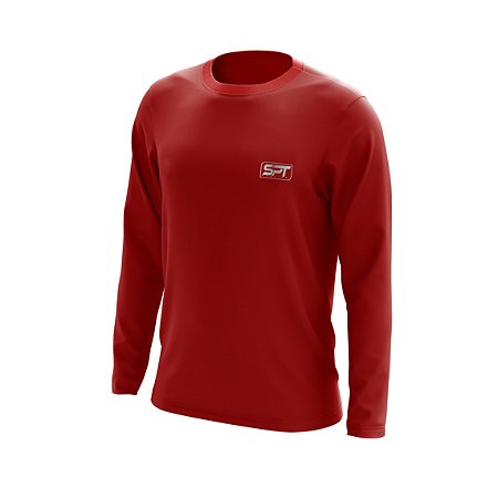 Camisa Segunda Pele Manga Longa Proteção Solar FPU 50+ Marca Spartan – Vermelho