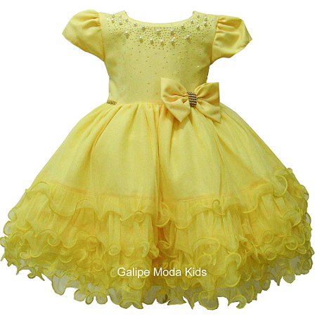 vestidos amarelos infantil