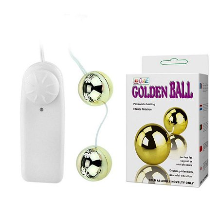 Golden Duo Ball - Bolas Duplas com Vibrador para Clitóris e Estímulo Anal - Ball