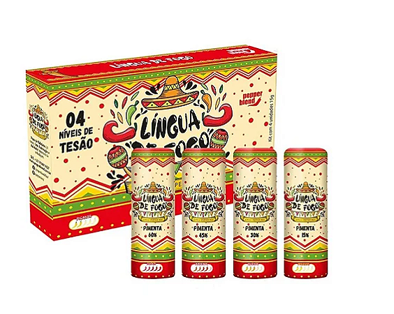 Kit Língua De Fogo Com 4 Unidades 12g Cada Pepper Blend