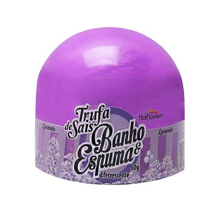 BANHO E ESPUMA TRUFA DE SAIS EFERVESCENTES LAVANDA  50G HOT FLOWERS