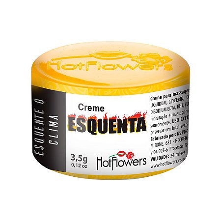 Creme Excitante Esquenta Unissex 3,5g Hot Flowers