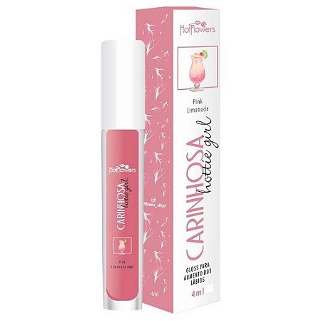 Gloss Pink Limonde Hottie Girl- Realça sua boca deixando mais atraente - Hot Flowers