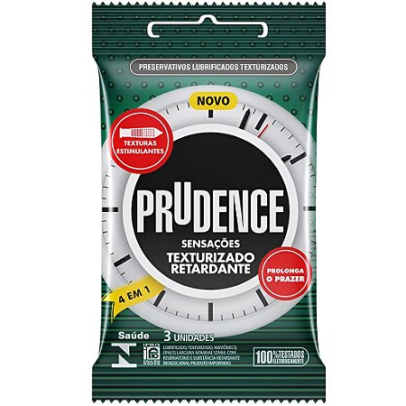 Preservativo Texturizado Retardante 3 Unidades Prudence