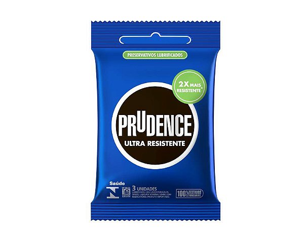 Preservativo Prudence Ultra Resistente com 3 unidades.