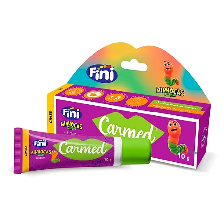 Carmed Fini Minhocas Hidratante Labial Incolor Maça Verde
