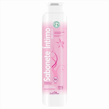 Sabonete Íntimo Feminino morango com Champanhe 200g Hot Flowers