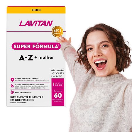 SUPLEMENTO VITAMÍNICO LAVITAN A-Z + MULHER 60 COMPRIMIDOS