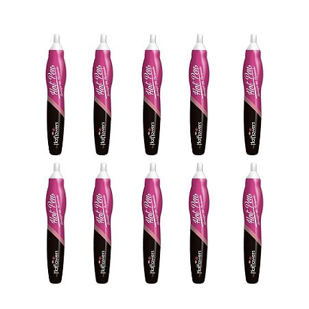 Hot Pen Morango com Champanhe 35g - Kit c/10 Und Hot Flowers