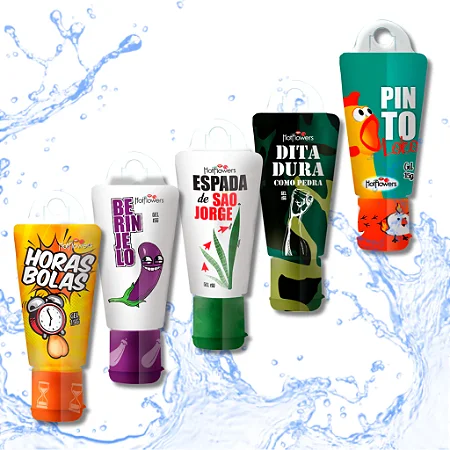 Kit com 5 géis Hot Flowers Masculinos - Para Eles