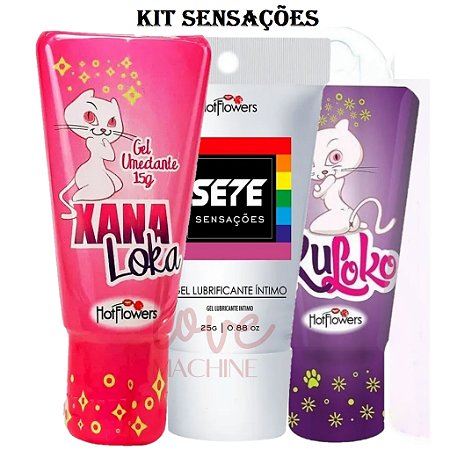 Kit Xana Loka + KuLooko+ Sete Sensações Gel Hotflowers