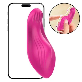 Vibrador de Calcinha Recarregável com Controle por Aplicativo App Calcinha Vibratória - Celeste