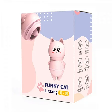 Vibrador Recarregável Funny Cat - 10 Modos de Estimulação