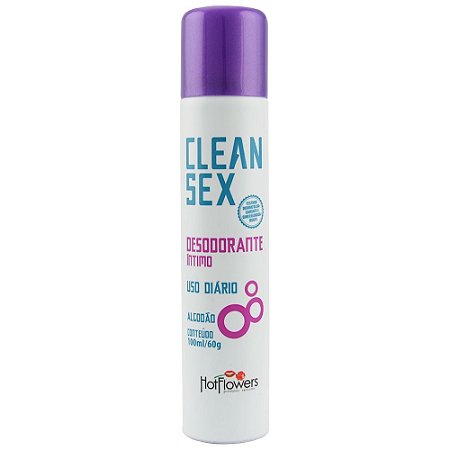 Clean Sex Desodorante Íntimo aerosol Uso Diário 100ml Hot Flowers