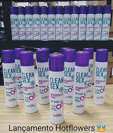 Clean Sex Desodorante Íntimo aerosol Uso Diário 100ml Hot Flowers - KIT 10UN
