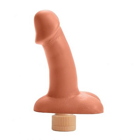 Prótese convencional com vibrador interno na cor natural- 15x5,4cm