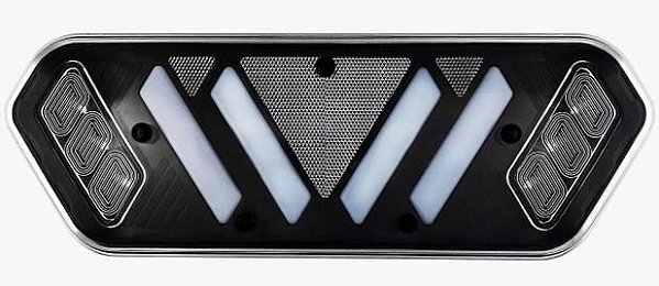Lanterna traseira de LED pisca sequencial máscara negra 24V carreta Guerra