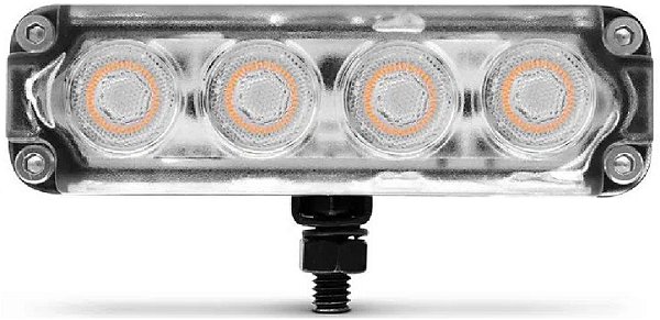 Farol auxiliar retangular com suporte 4 LED's bivolt 4 Wats