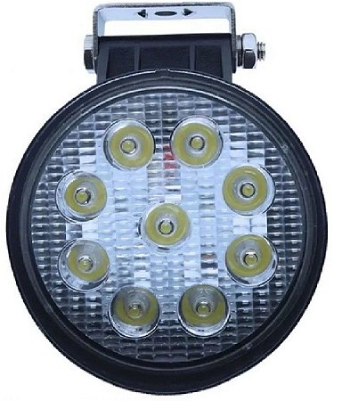 Farol auxiliar redondo pequeno 9 LED's 27Wats