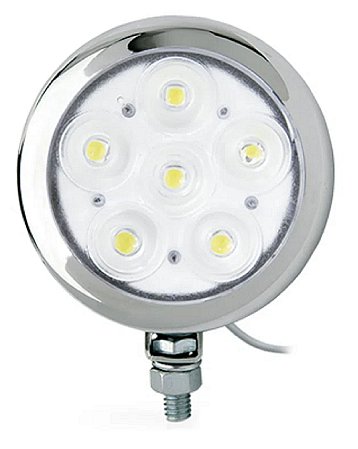 Farol Auxiliar redondo 6 LED's bivolt