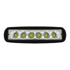 Farol auxiliar retangular com suporte 6 LED's bivolt 18Wats