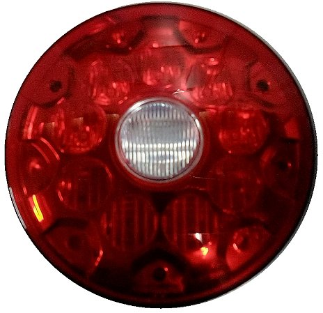 Lanterna traseira de LED vermelha/cristal  freio-farolete-ré 24V carreta Noma 2012