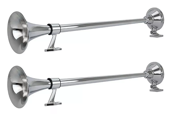 Kit completo de buzina marítima 74cm com válvula de 1 e 2 conexões