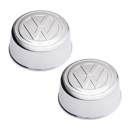 Tampa cubo cromada dianteira Volkswagen 3/4