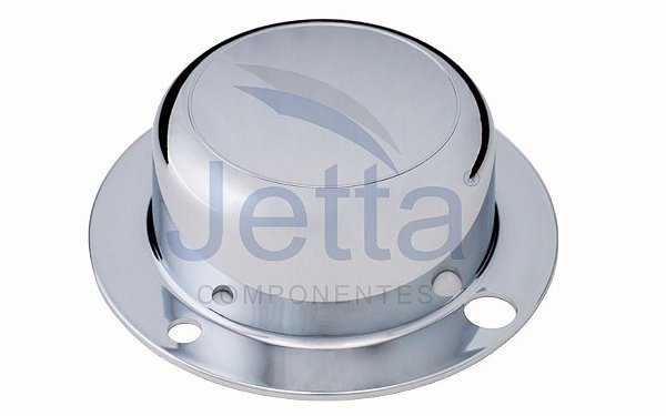 Tampa cubo cromada pequena carreta 5 furos